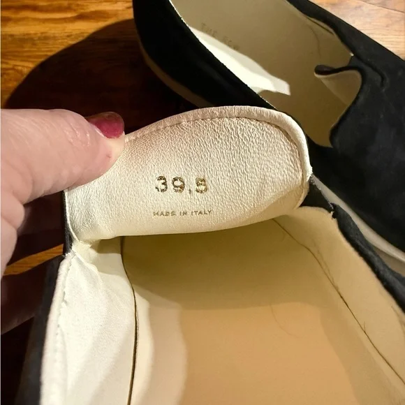 The Row Marie H Black and White Slip-On Sneakers - Picture 4 of 6